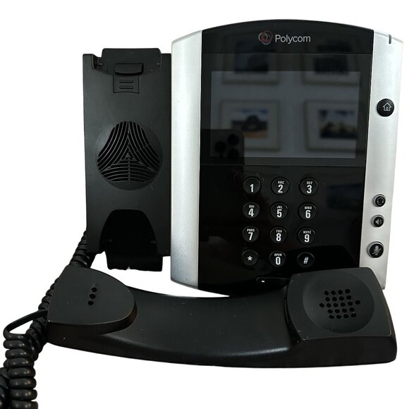Polycom VVX 601 Office Phone Touchscreen Media with Wall Plate Corded Telephone - Picture 3 of 7